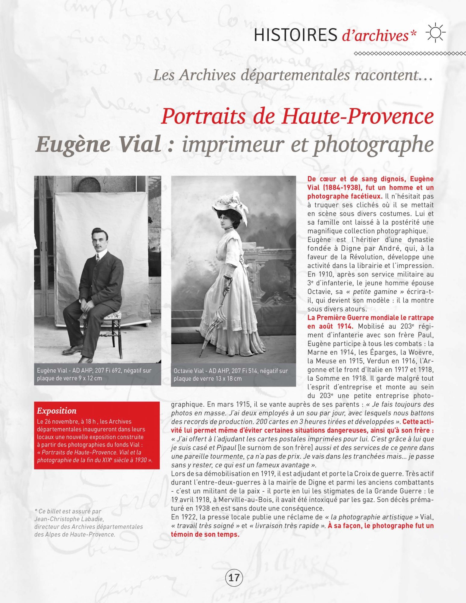 Eugène Vial, imprimeur et photographe