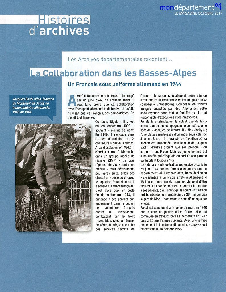 La collaboration dans les Basses-Alpes