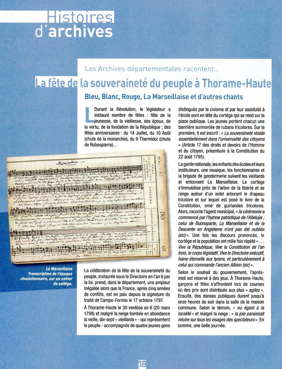 La fête de la souveraineté du peuple à Thorame-Haute