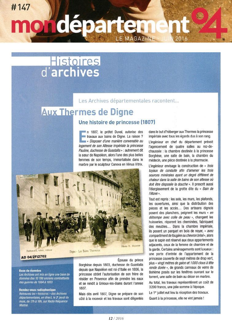 Aux thermes de Digne