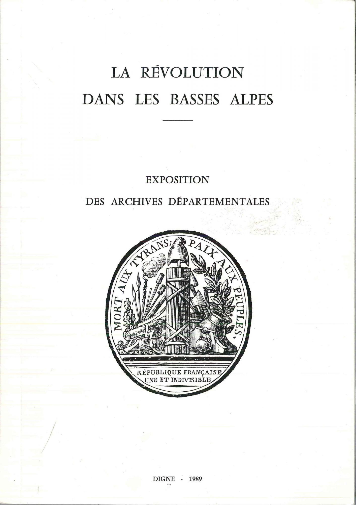 La Révolution dans les Basses-Alpes