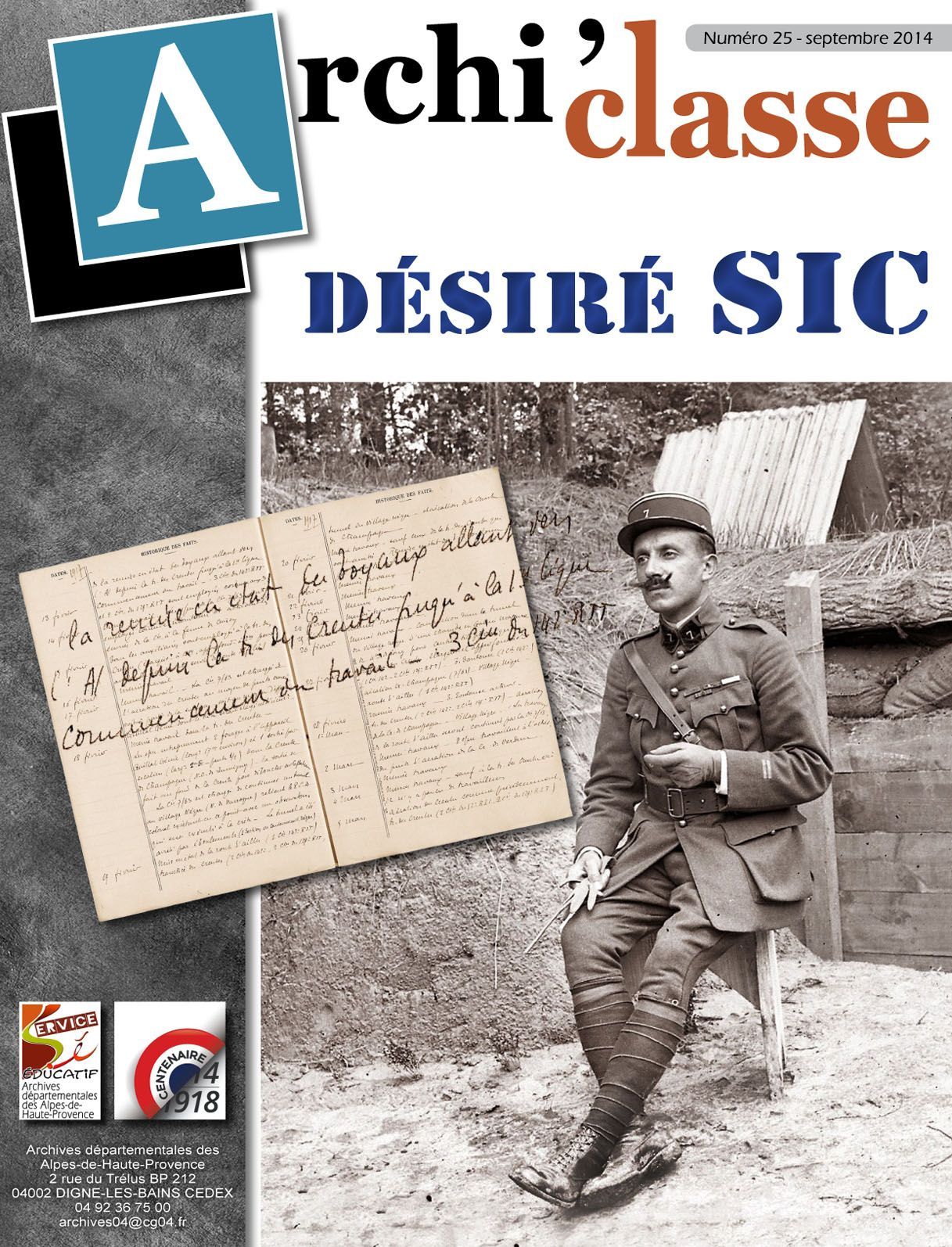 Désiré SIC, un combattant bas-alpin pendant la Grande guerre