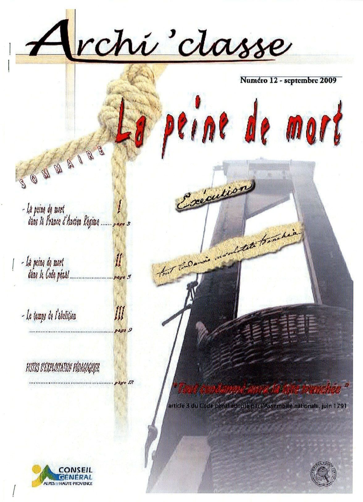 La peine de mort de l'Ancien régime à son abolition