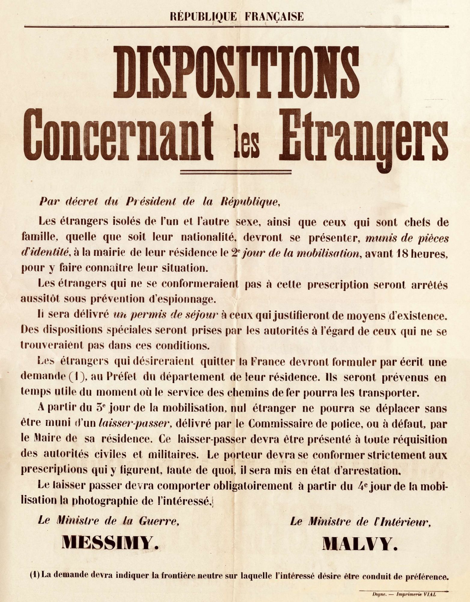 Archi'classes - Les étrangers pendant la première guerre mondiale