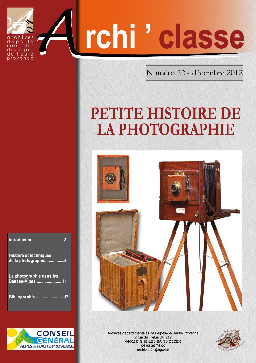 La photographie, histoire et techniques