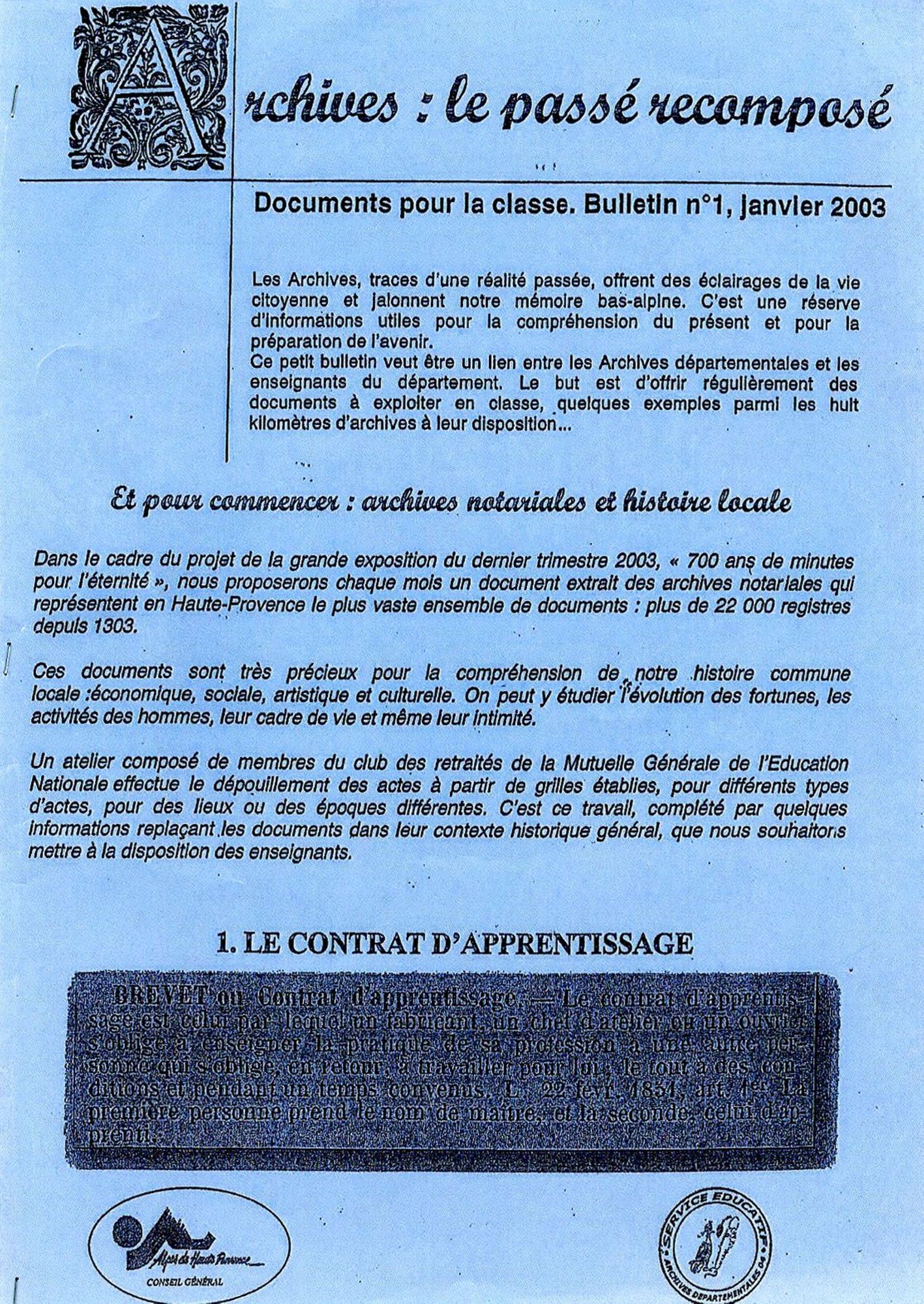 Arci'classe - le contrat d'apprentissage