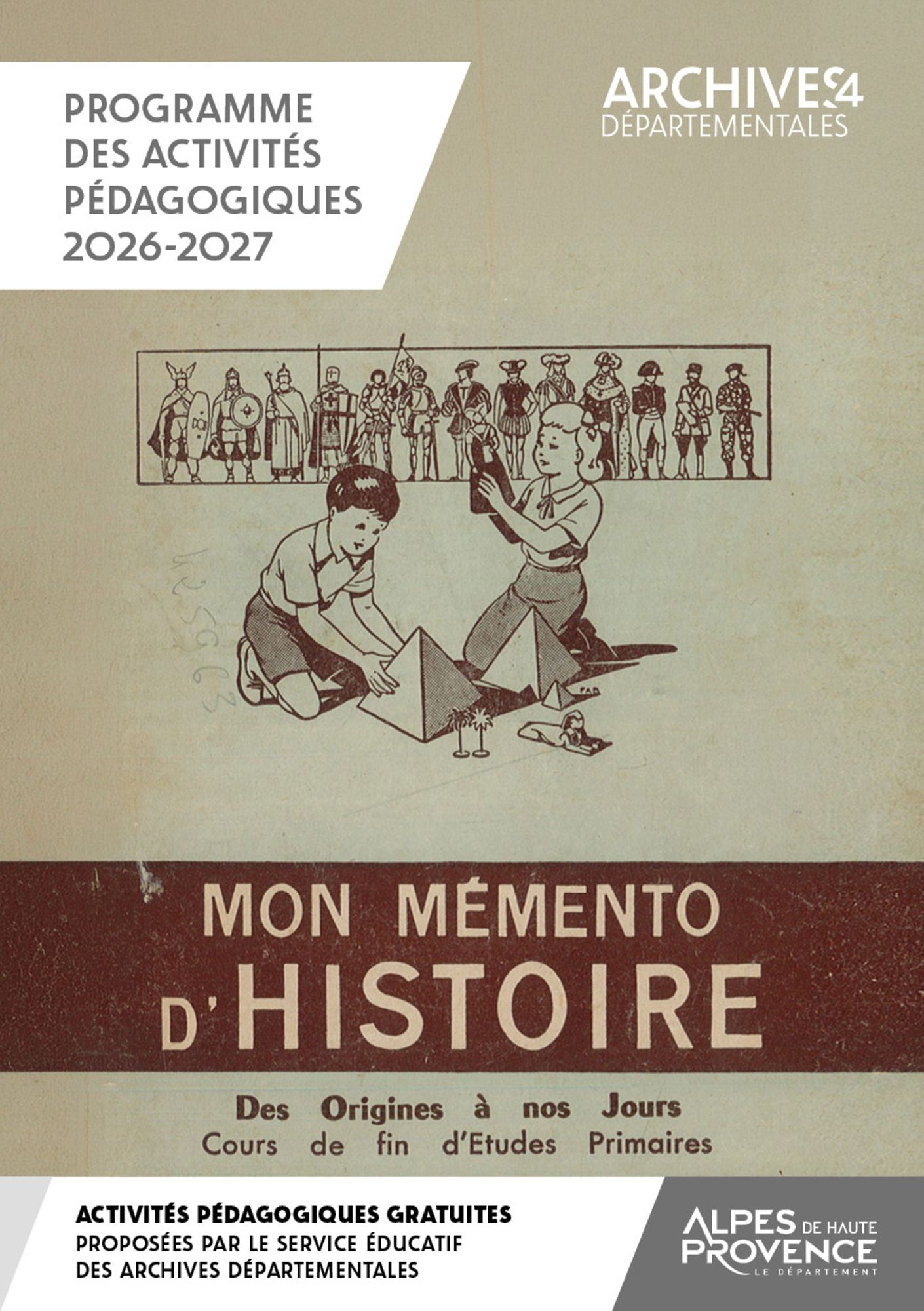 Programme des activités pédagogiques 2026-2027